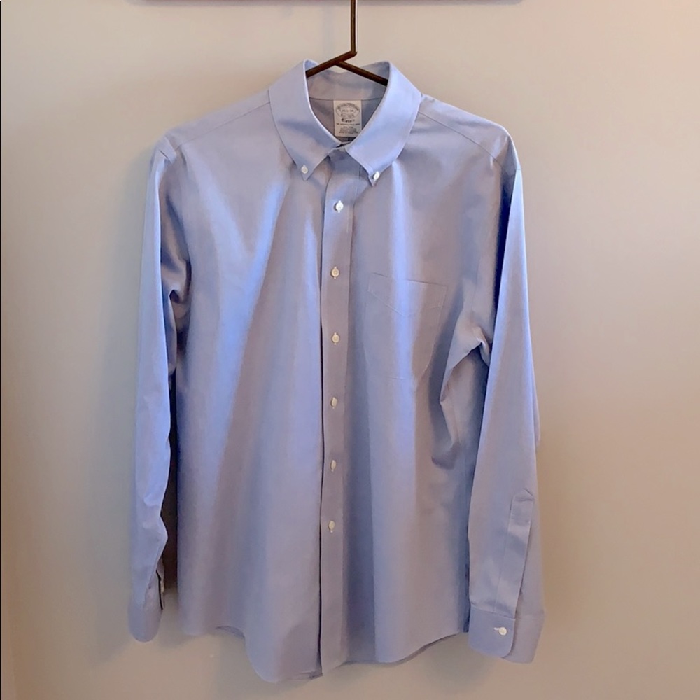 Brooks Brothers Men’s Dress Shirt Button Blue 15.5